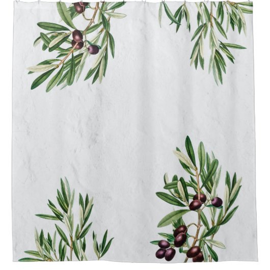 Olijfbladeren Grieks eiland Middellandse Zee Douchegordijn (Voorkant)