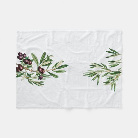Olijfbladeren Grieks eiland Middellandse Zee Fleece Deken (Voorkant (Horizontaal))