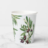 Olijfbladeren Grieks eiland Middellandse Zee Papieren Bekers (Achterkant)