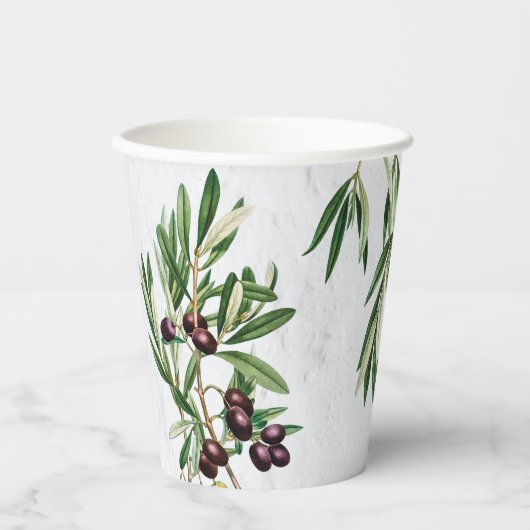 Olijfbladeren Grieks eiland Middellandse Zee Papieren Bekers (Voorkant)