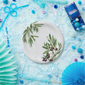 Olijfbladeren Grieks eiland Middellandse Zee Papieren Bordje (Feest)