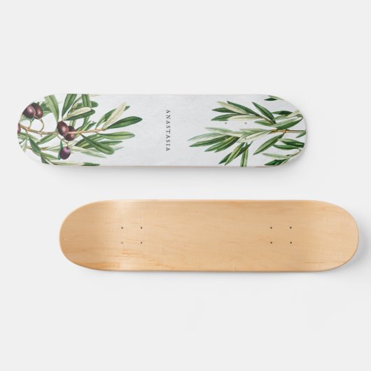 Olijfbladeren Grieks eiland Middellandse Zee Persoonlijk Skateboard (Horizontaal)