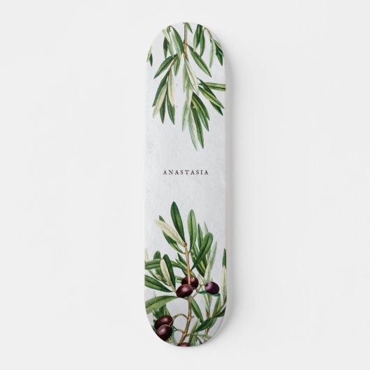 Olijfbladeren Grieks eiland Middellandse Zee Persoonlijk Skateboard (Voorkant)