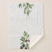 Olijfbladeren Grieks eiland Middellandse Zee Sherpa Deken (Voorkant)