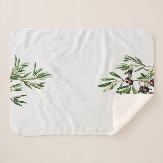 Olijfbladeren Grieks eiland Middellandse Zee Sherpa Deken (Voorkant (horizontaal))