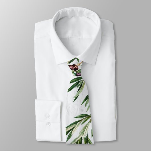 Olijfbladeren Grieks eiland Middellandse Zee Stropdas (Gebonden)