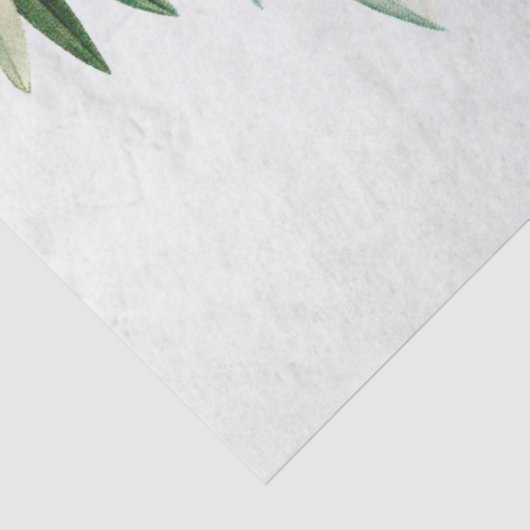 Olijfbladeren Grieks eiland Middellandse Zee Tissuepapier (Detail)