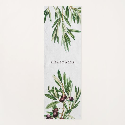 Olijfbladeren Grieks eiland Middellandse Zee Yogamat (Voorkant)