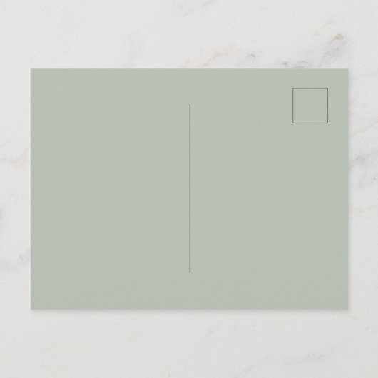 Olijfbladeren groen eenvoudig script bruiloft uitnodiging briefkaart (Achterkant)