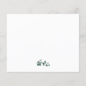 Olijfbladeren, groen Huwelijksuitnodiging Flyer (Achterkant)