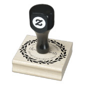Olijfbladeren krans Aangepaste moderne typografie Rubberstempel (Stempel)