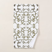 Olijfbladeren met schuifwiel bad handdoek (Handdoek)