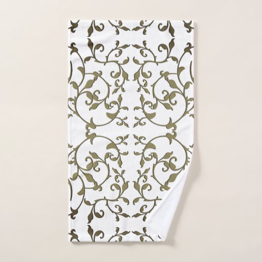 Olijfbladeren met schuifwiel bad handdoek (Handdoek)