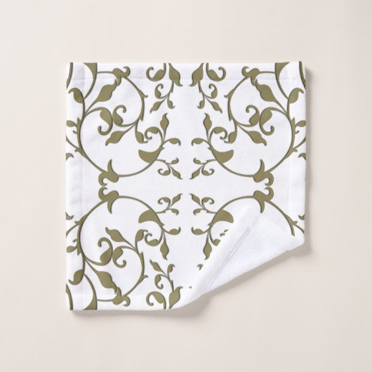 Olijfbladeren met schuifwiel bad handdoek (Wasdoekje)