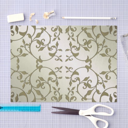 Olijfbladeren met schuifwiel tissuepapier (Craft)