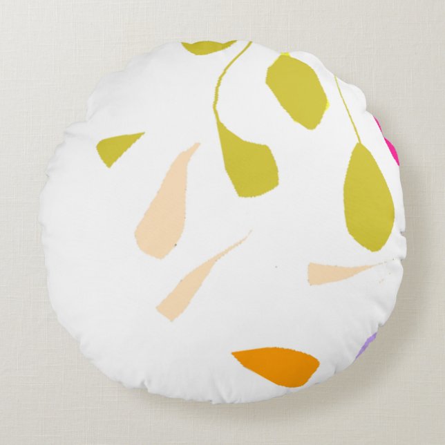 Olijfbladeren rond Pillow Rond Kussen (Voorkant)