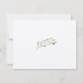 Olijfbladeren Save the Date Kaart (Achterkant)