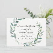 Olijfbladeren sparen de Datum Moderne Kaart (Staand voorkant)