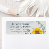 Olijfbladeren Zonnebloemen Landelijke Bruiloft Etiket (Insitu)