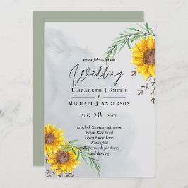 Olijfbladeren Zonnebloemen Rustieke Bruiloft