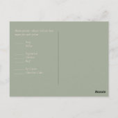 Olijfbladeren Zonnebloemen Rustieke Bruiloft Briefkaart (Achterkant)