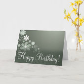Olijfbloem "Verjaardag Kaart" Kaart (Gele Bloem)