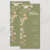 Olijfbloemen Wedding Event Menu Tafel Decor (Voorkant / Achterkant)