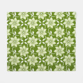 Olijfbloesem herhaling fleece deken (Voorkant (Horizontaal))