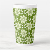 Olijfbloesem herhaling latte mok (Voorkant)