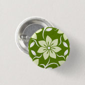 Olijfbloesem herhaling ronde button 3,2 cm (Voorkant /achterkant)
