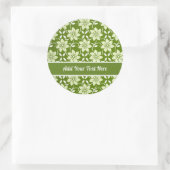 Olijfbloesem herhaling ronde sticker (Tas)