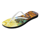 Olijfbomen (1889) Van Gogh Landschapskunst Unisex Teenslippers (Schuin)