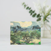 Olijfbomen, berglandschap van Gogh Fine Art Briefkaart (Staand voorkant)