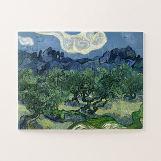 Olijfbomen door schilderkunst van Van Gogh Legpuzzel (Horizontaal)