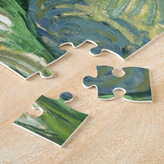 Olijfbomen door schilderkunst van Van Gogh Legpuzzel (Zijkant)