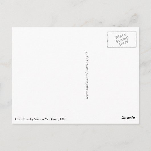 Olijfbomen door Vincent Van Gogh Briefkaart (Achterkant)
