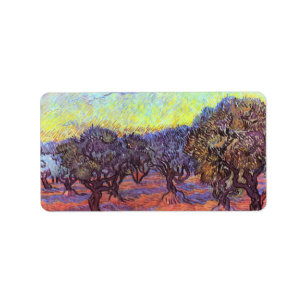 Olijfbomen door Vincent van Gogh Etiket