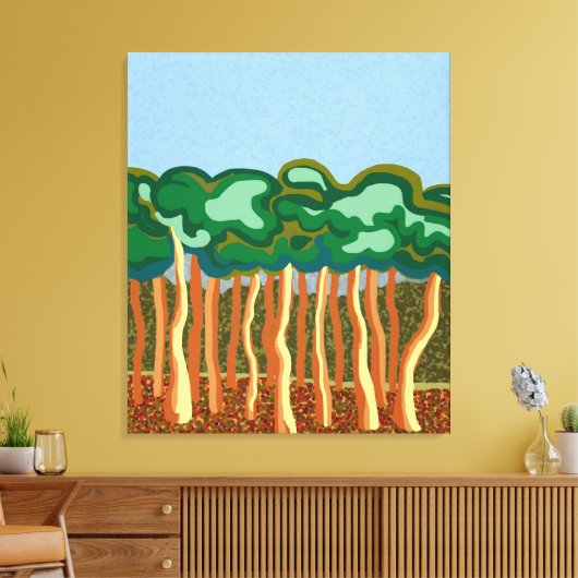 Olijfbomen en blauwe Australische skies Canvas Afdruk (Insitu (Woonkamer))