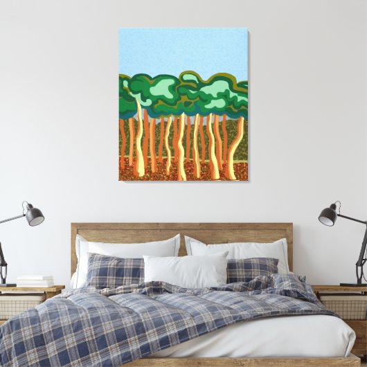 Olijfbomen en blauwe Australische skies Canvas Afdruk (Insitu (Slaapkamer))