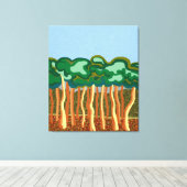 Olijfbomen en blauwe Australische skies Canvas Afdruk (Insitu (Houten vloer))