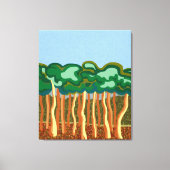 Olijfbomen en blauwe Australische skies Canvas Afdruk (Voorkant)