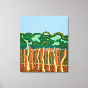 Olijfbomen en blauwe Australische skies Canvas Afdruk