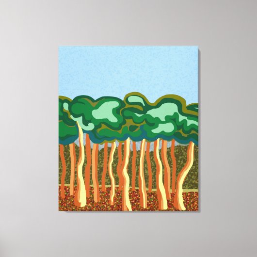 Olijfbomen en blauwe Australische skies Canvas Afdruk (Voorkant)