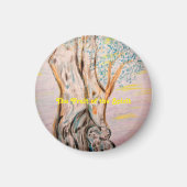 Olijfbomen en vruchten van de gedistilleerde drank magneet (Voorkant)