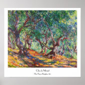 Olijfbomen in Bordighera, 1884 Claude Monet Poster (Voorkant)
