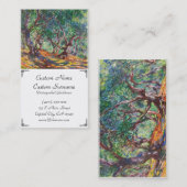 Olijfbomen in Bordighera, 1884 Claude Monet Visitekaartje (Voorkant / Achterkant)