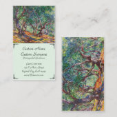 Olijfbomen in Bordighera, 1884 Claude Monet Visitekaartje (Voorkant / Achterkant)