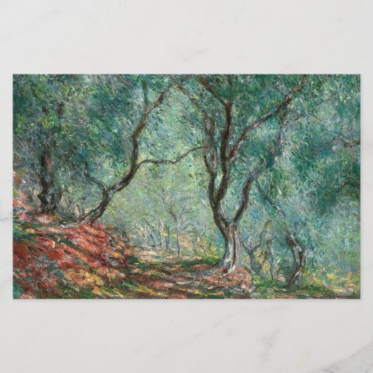 Olijfbomen in de tuinen Moreno (door Monet) Briefpapier (Voorkant)