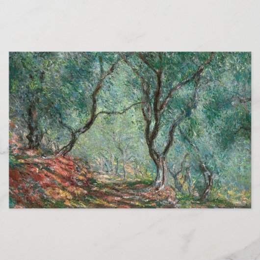 Olijfbomen in de tuinen Moreno (door Monet) Briefpapier (Voorkant)