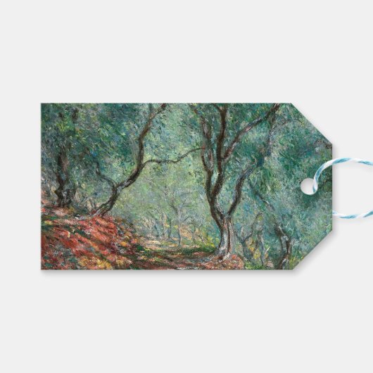 Olijfbomen in de tuinen Moreno (door Monet) Cadeaulabel (Voorkant (Horizontaal))